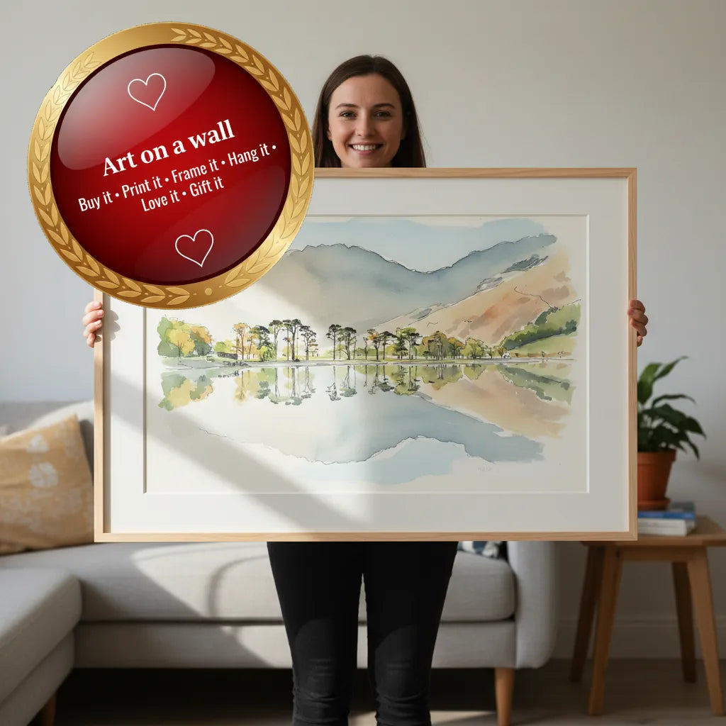 Buttermere Urban Art Landscape 2 – Instant Download Wall Art 