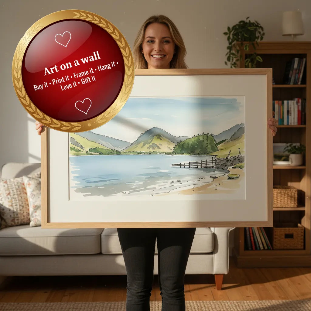 Buttermere Urban Art Landscape 4 – Instant Download Wall Art