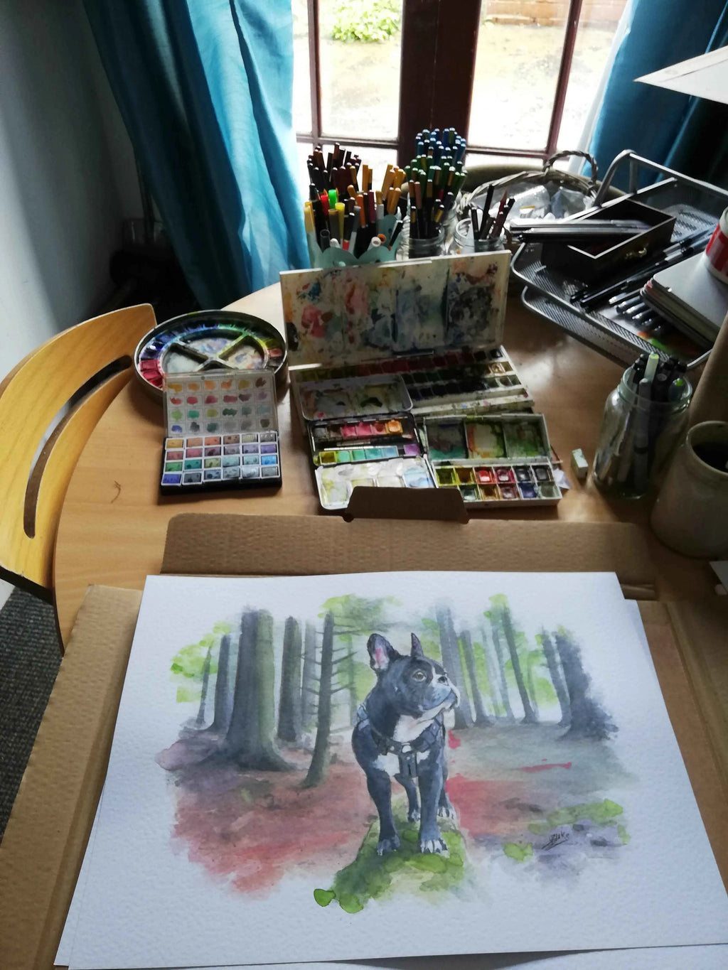 Hand-Painted Watercolour Pet Portrait — Dogs, Cats & Horses