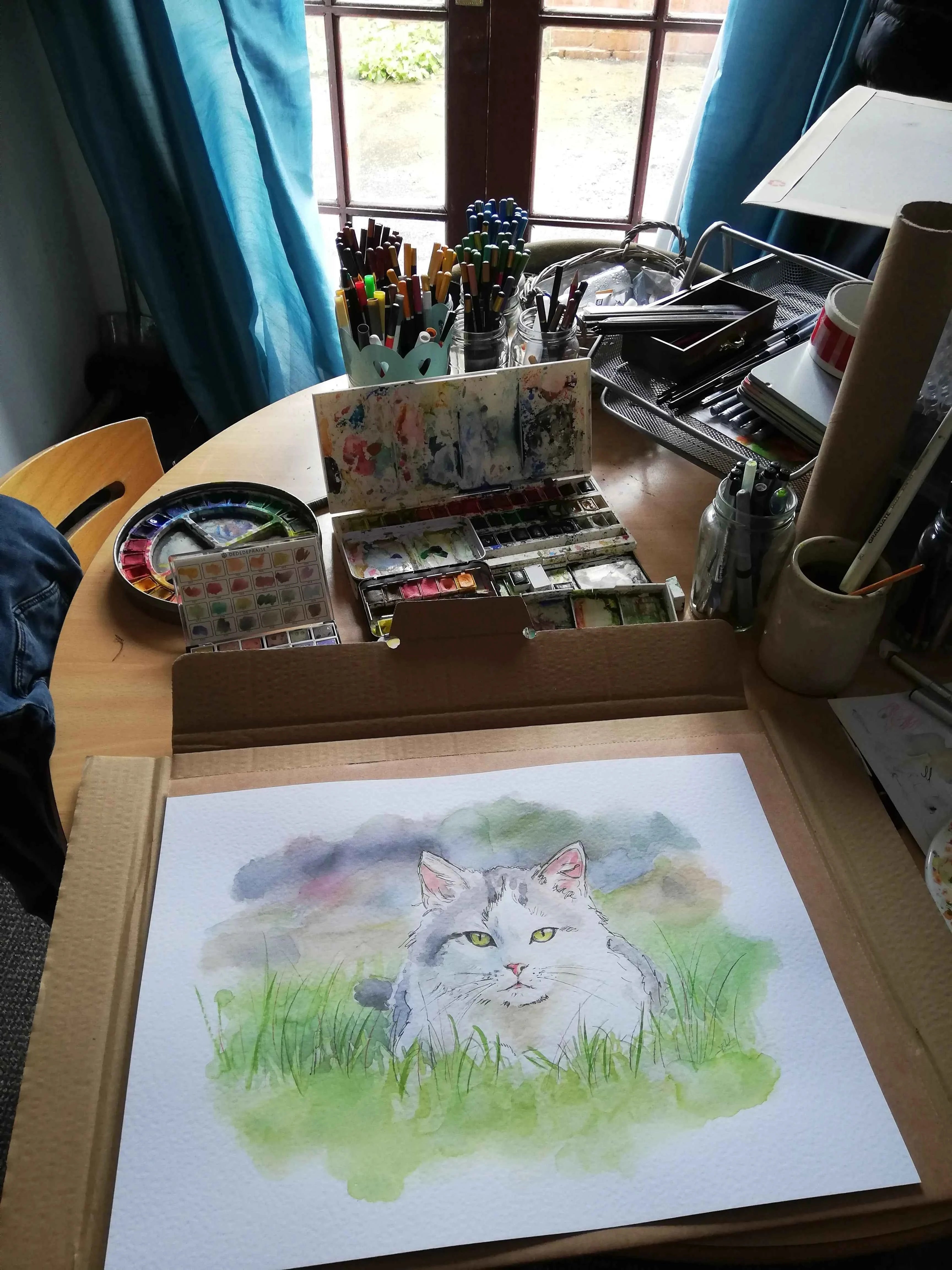 Hand-Painted Watercolour Pet Portrait — Dogs, Cats & Horses