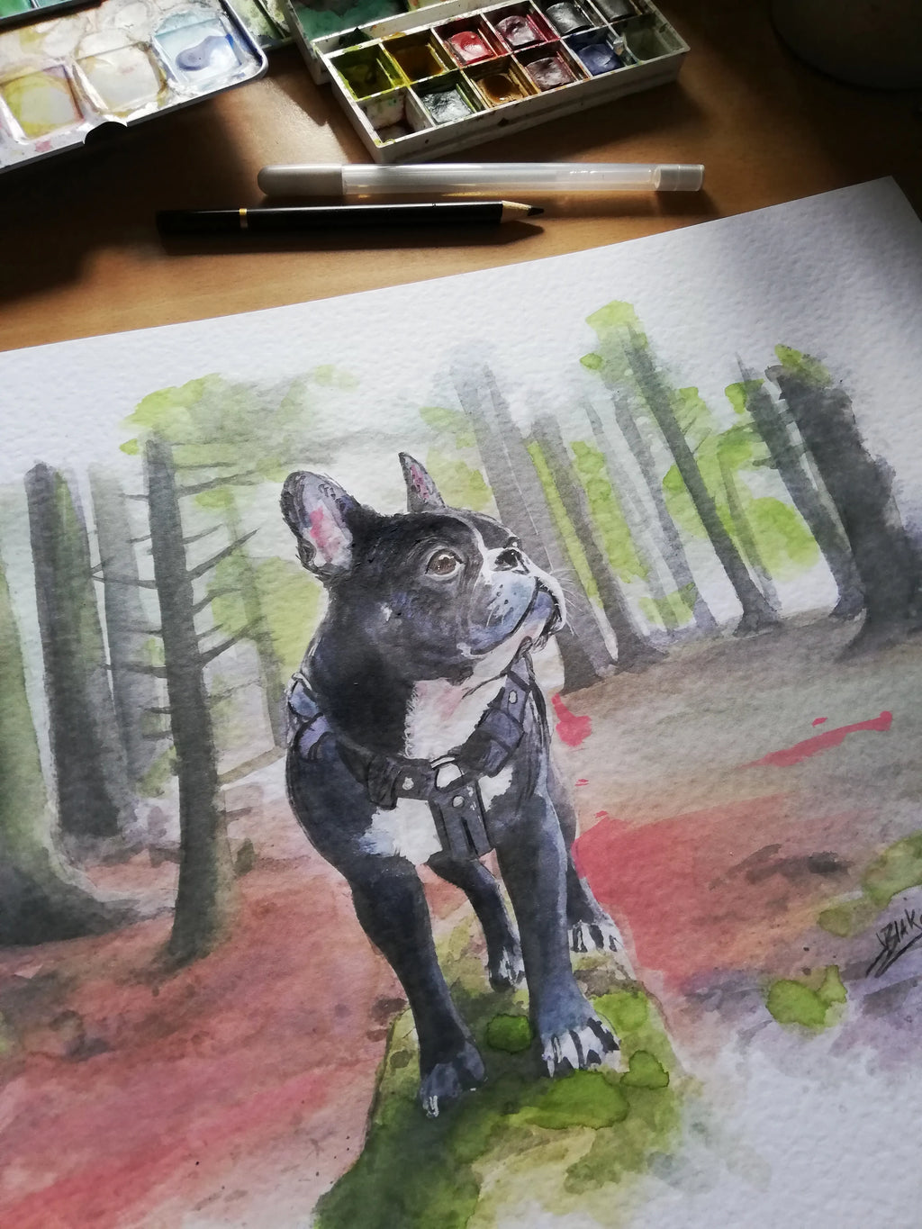 Custom Watercolour Painting From Photo – Hand Painted Wedding Venue, Pet & House Portraits