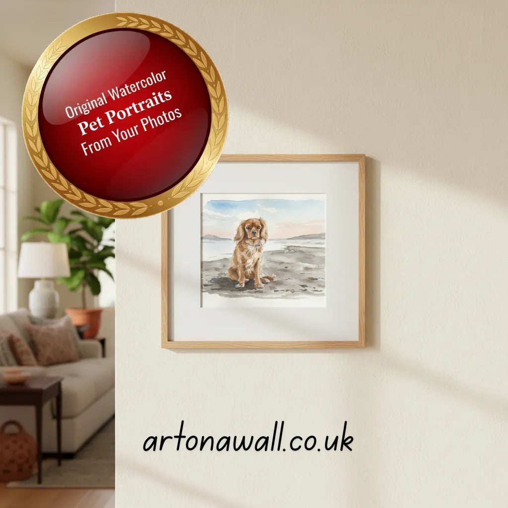 Hand-Painted Watercolour Pet Portrait — Dogs, Cats & Horses