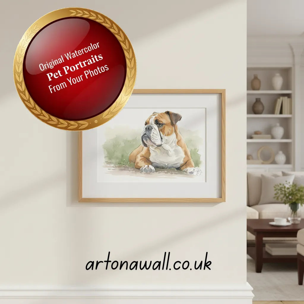 Hand-Painted Watercolour Pet Portrait — Dogs, Cats & Horses