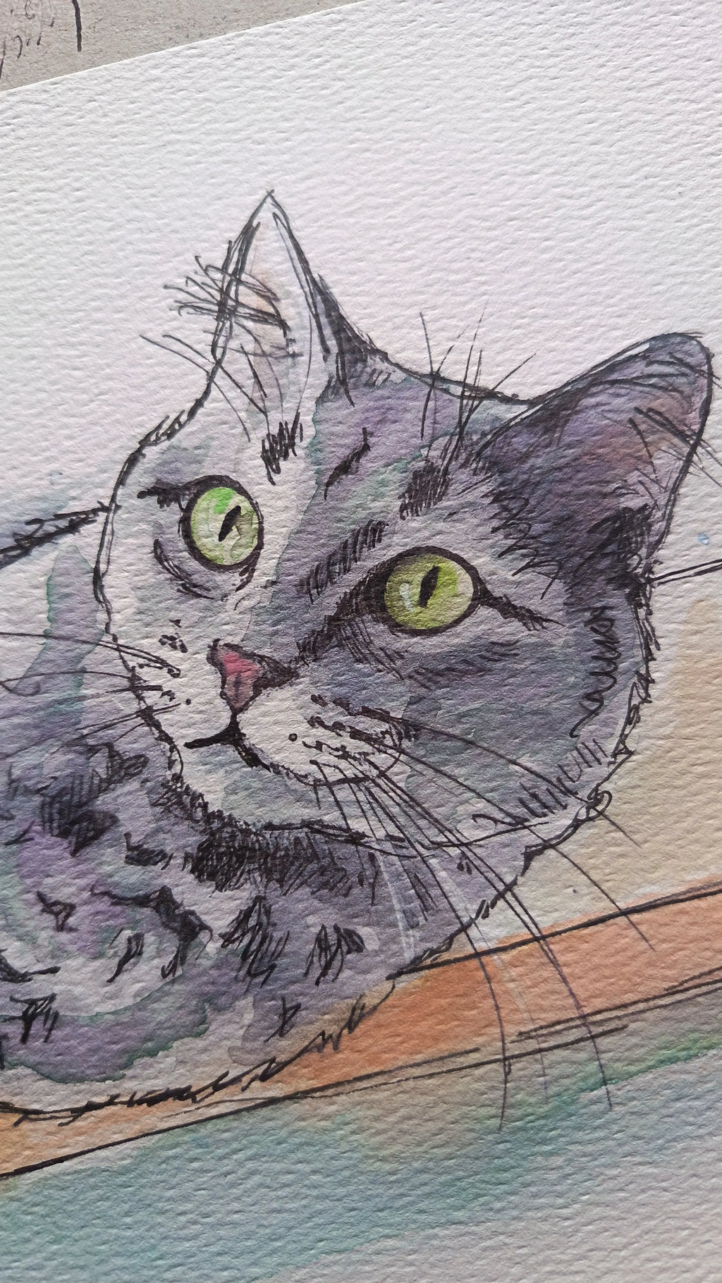 Personalised Cat Portrait — Hand-Painted From Your Photo