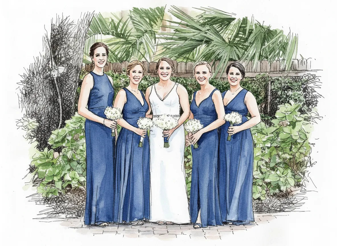 Personalised Wedding Couples Portrait Illustration Gifts From Photo