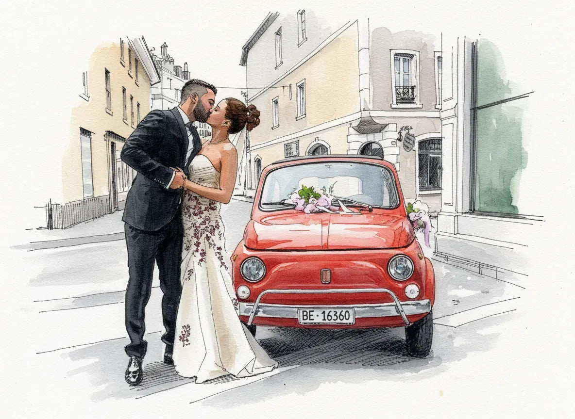 Personalised Wedding Couples Portrait Illustration Gifts From Photo