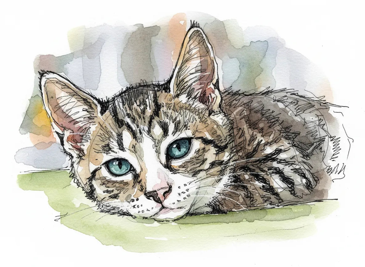 A Personalised Cat Portrait — Made From Your Own Photo