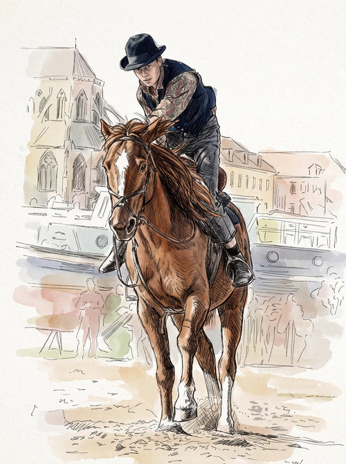 Personalised Horse & Equestrian Portraits Watercolour & Illustration Gifts From Photo