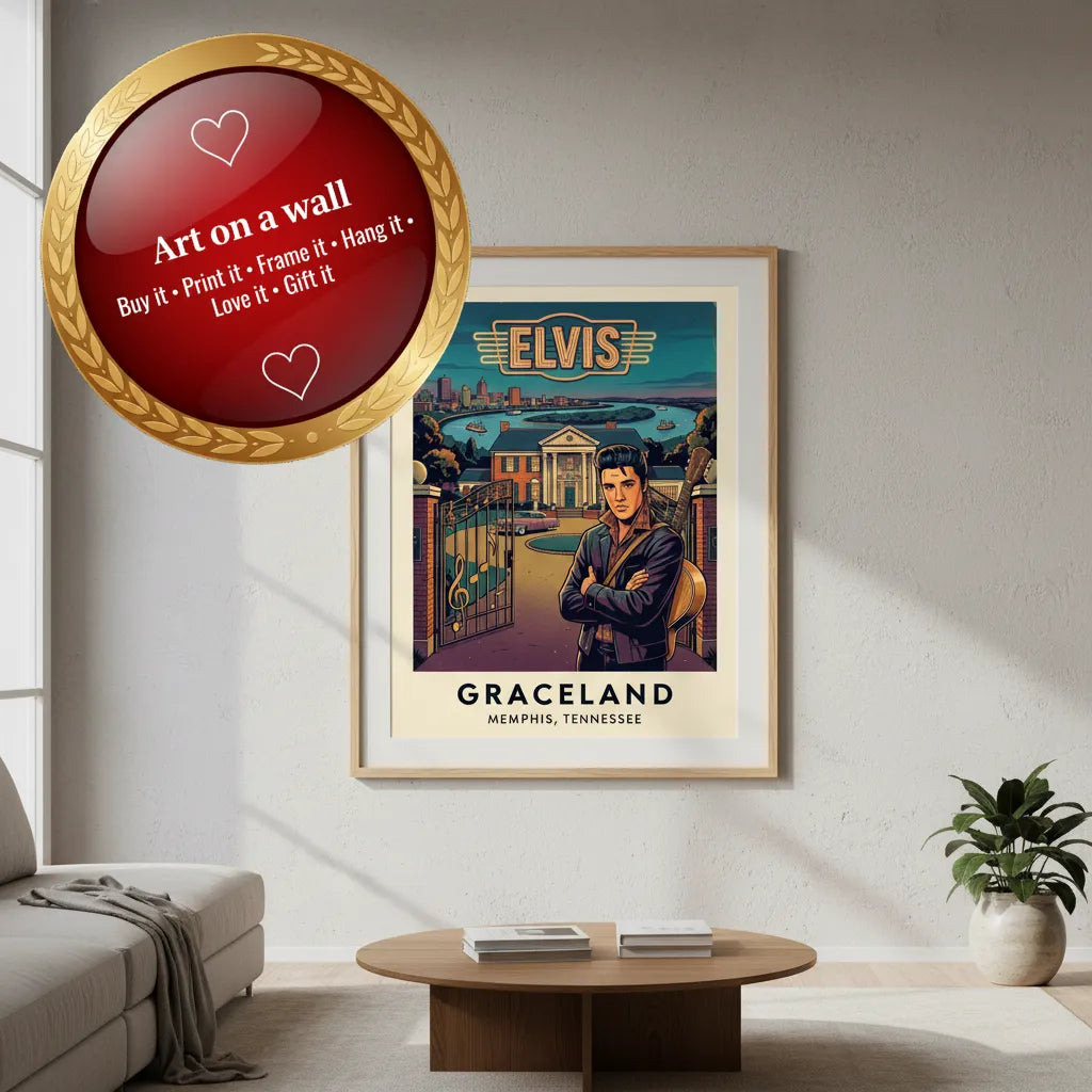 modern music poster art elvis instant download
