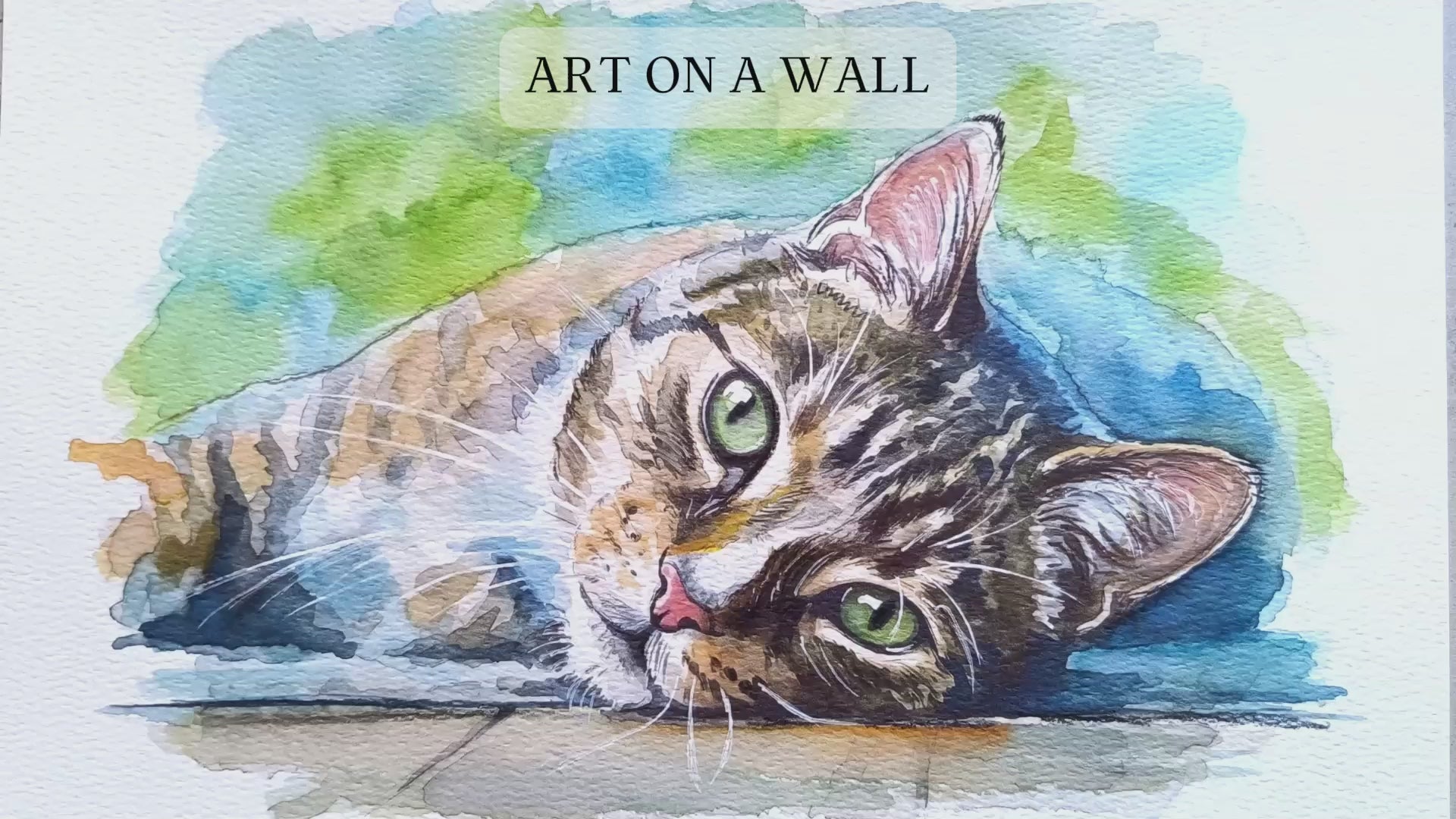 Real Hand Painted Pet Portrait in Watercolour From Your Photo