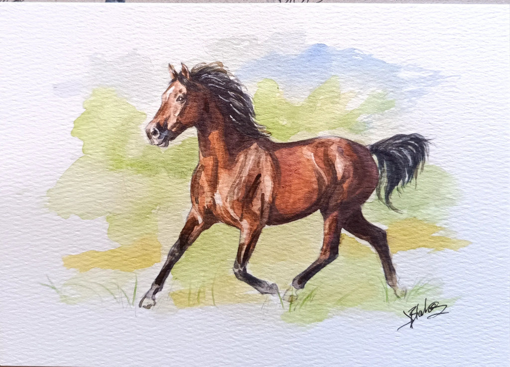 watercolour horse portrait