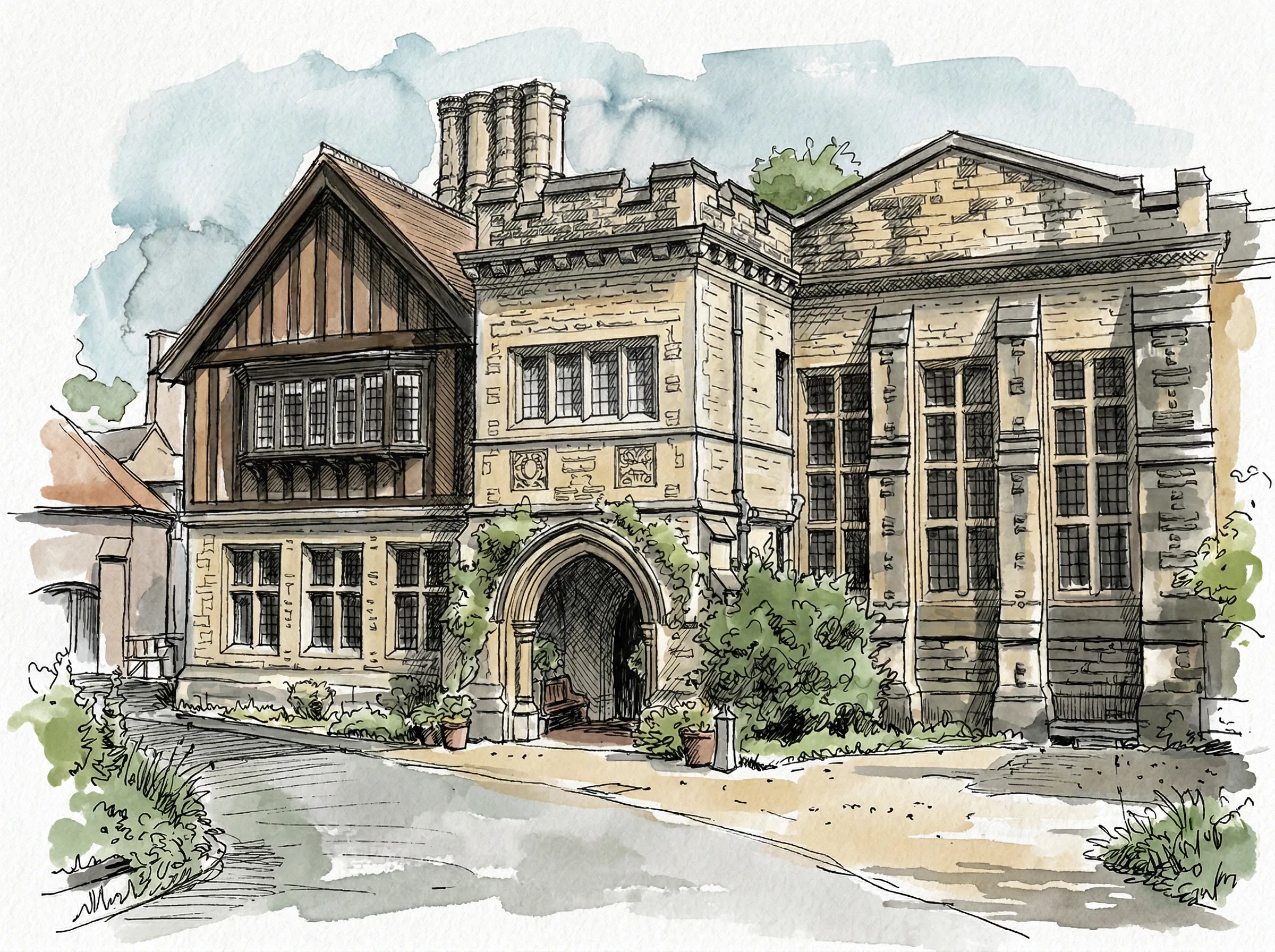 Personalised Wedding Venue Portrait — Hand-Painted From Your Photo