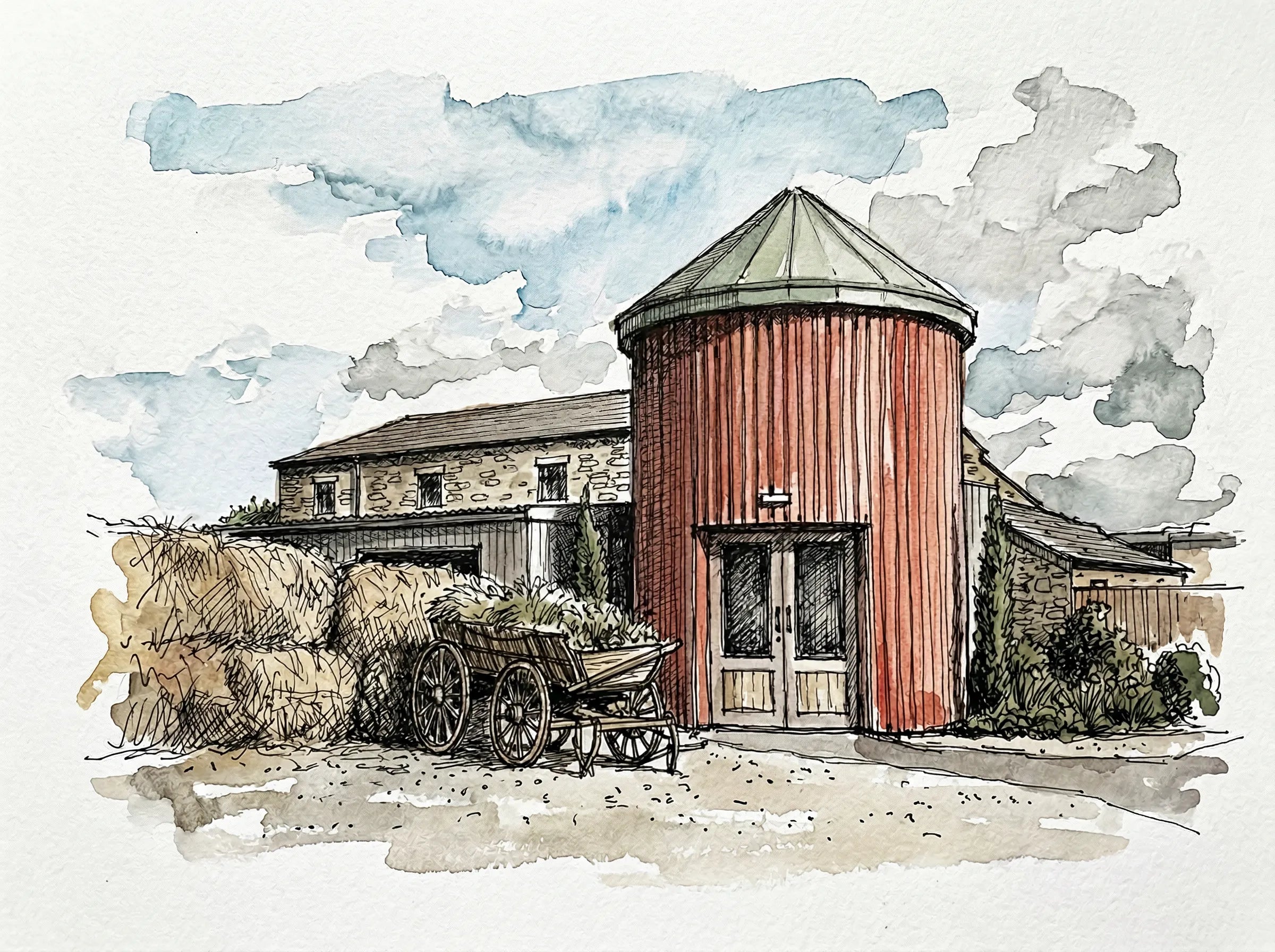 Personalised Wedding Venue Portrait — Hand-Painted From Your Photo