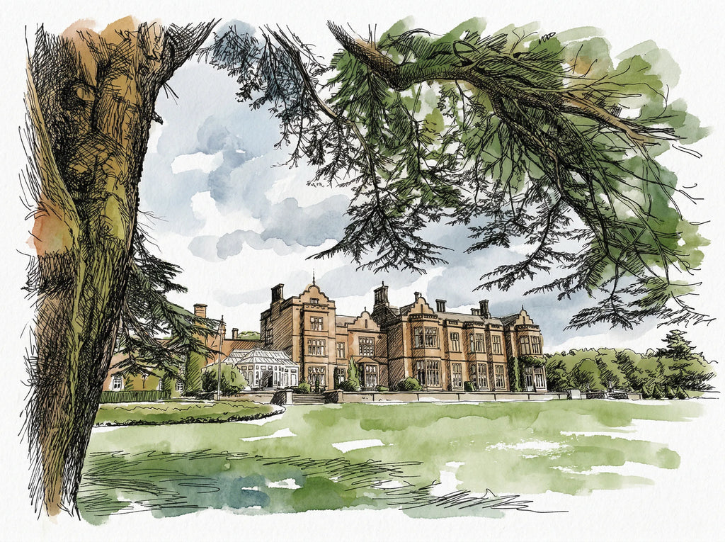 Personalised Wedding Venue Portrait — Hand-Painted From Your Photo