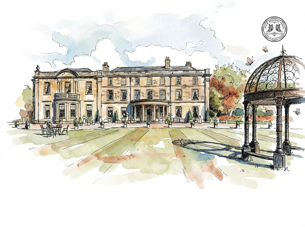 Personalised Wedding Venue Portrait — Hand-Painted From Your Photo