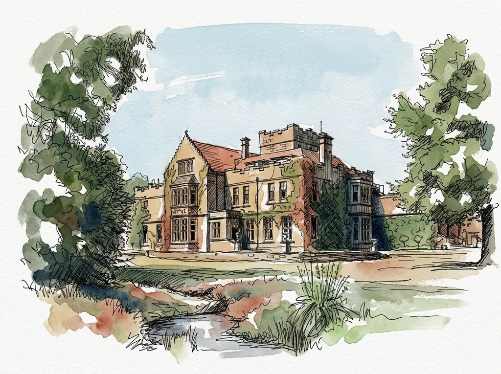 Personalised Wedding Venue Portrait — Hand-Painted From Your Photo