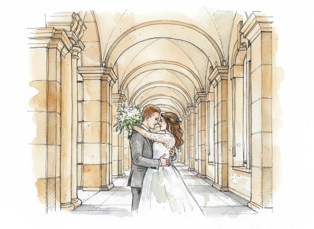 Personalised Wedding Couples Portrait Illustration Gifts From Photo