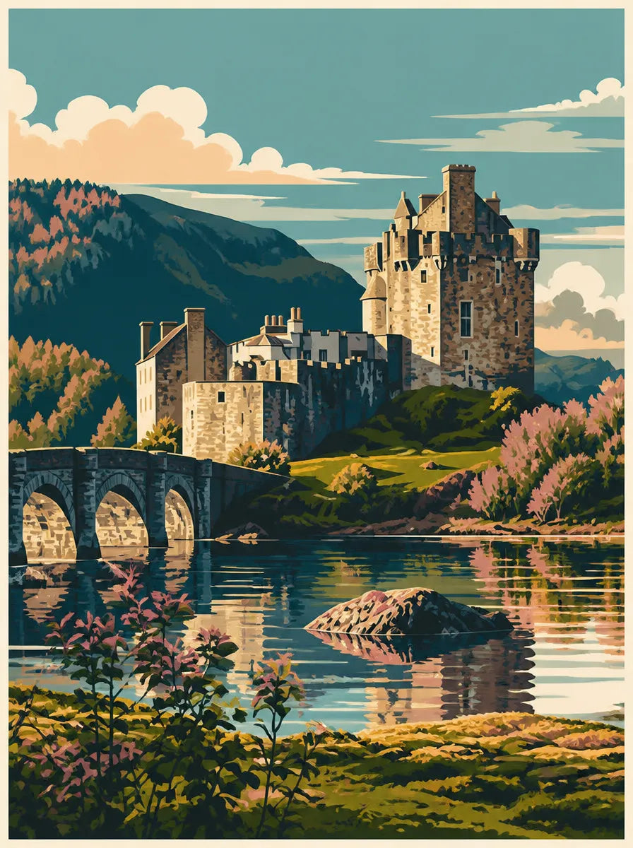 Wedding Venue Travel Poster Print — Custom Digital Artwork